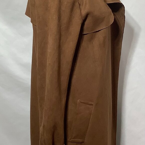 M MAGASCHONI WOMENS VEGAN FAUX LEATHER FALL TRENCH COAT-SIZE XLARGE - Picture 4 of 7